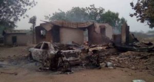 Burnt home of Sarkin Fulani in Oyo