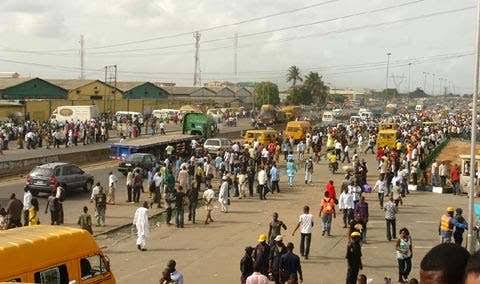 Bus drivers protest in Lagos