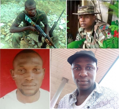 Four of the executed soldiers: L-R: Ebube, Ukwuoma, Uchendu, Anyim