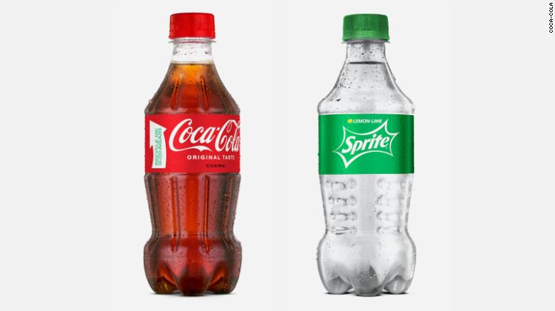 Coca-Cola recycled bottles