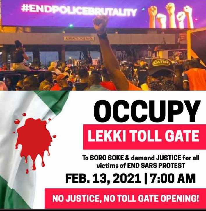 Protesters to occupy Lekki tollgate on Saturday
