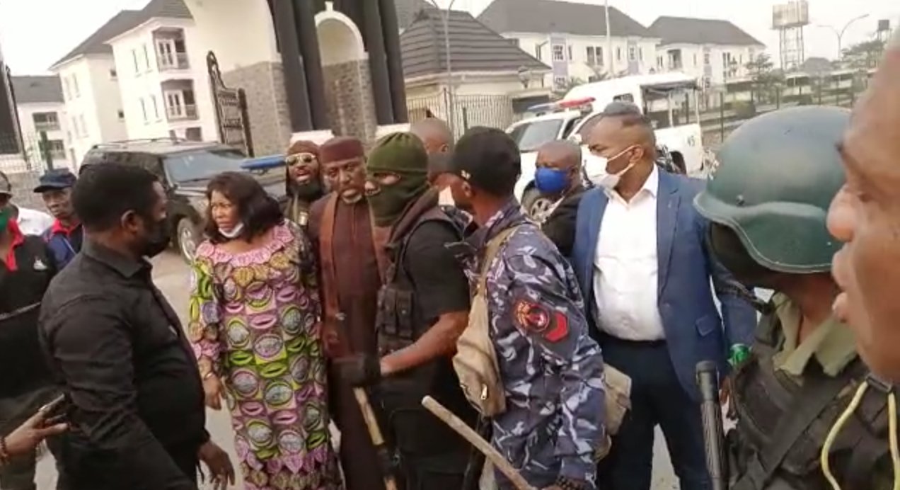 Okorocha being taken by police