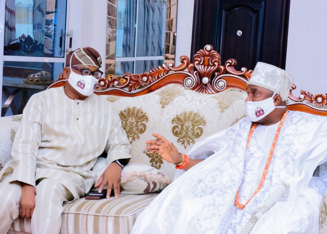 Bola Oyebamiji and Oba Kayode Adenekan Afolabi