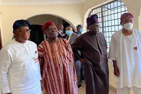 Gboyega Oyetola, Bisi Akande, Bola Tinubu, Rauf Aregbosola
