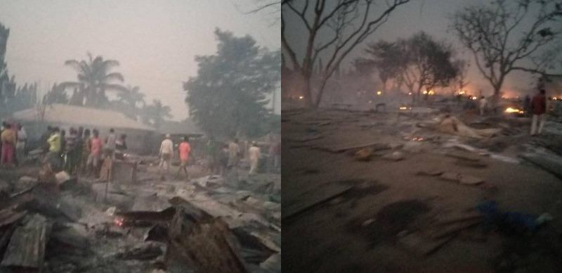 Scene of the fire incident
