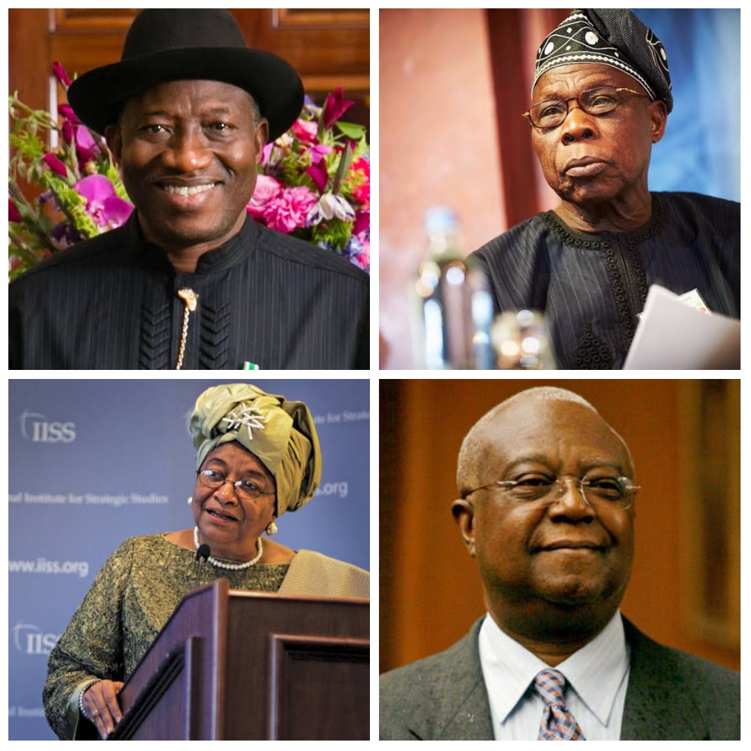 Goodluck Jonathan, Olusegun Obasanjo, Ellen Johnson Sirleaf, Amos Sawyer