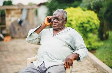 Man making phone call