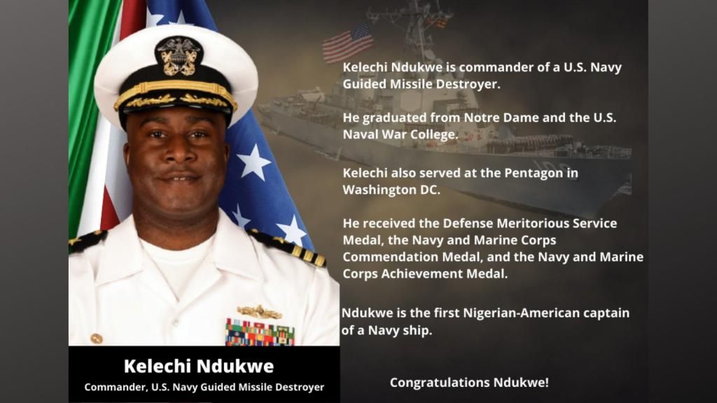 U.S. Navy Commander, Kelechi Ndukwe