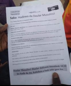 Boko Haram pamphlets