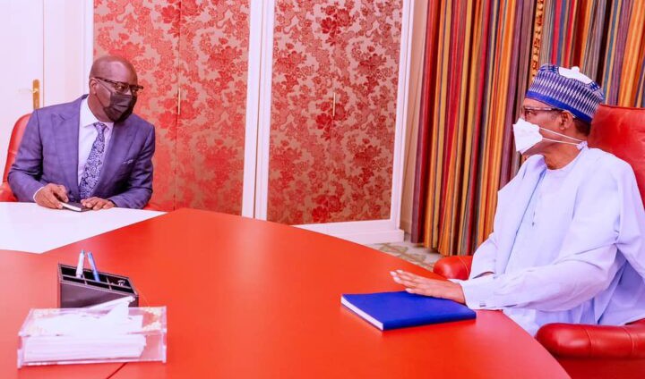 Obaseki meets Buhari to request funding for ranches in Edo