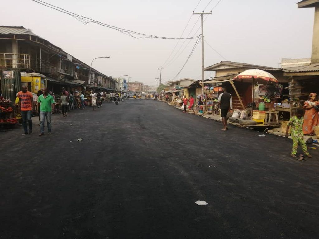 Repair works on Dopemu Road, Agege