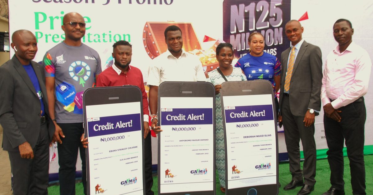Ten customers of Fidelity Bank get N10m in GAIM 54th monthly draw