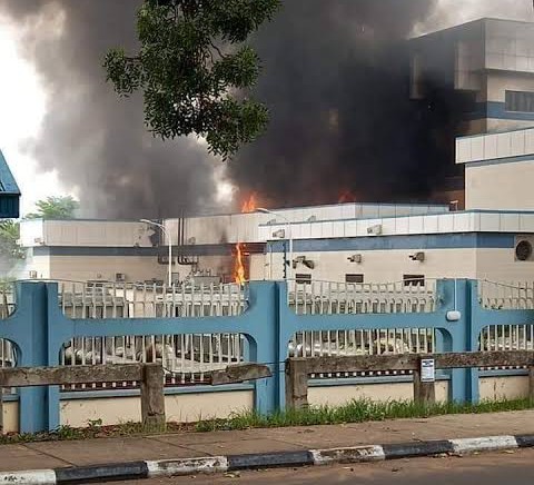 JUST IN: CBN office in Benue State gutted by fire