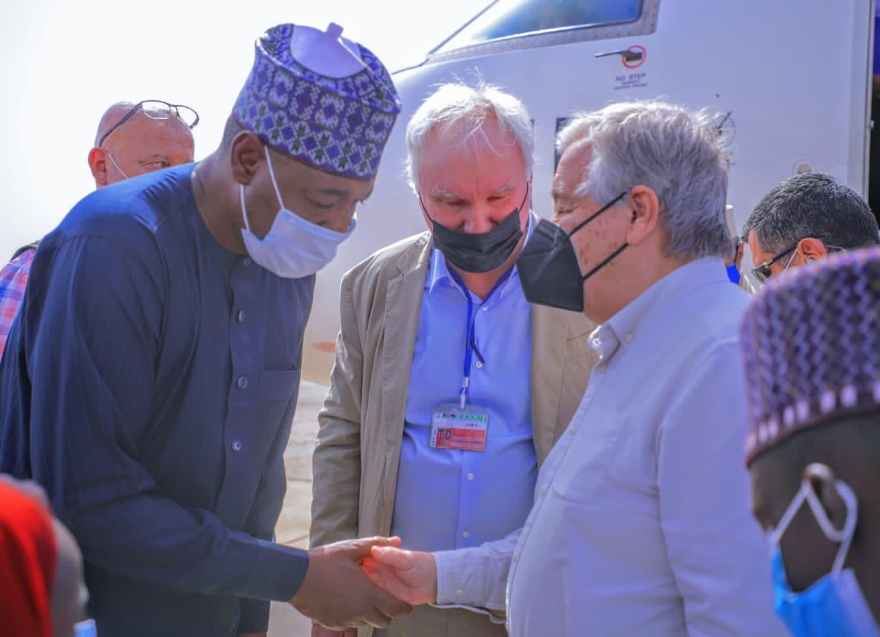 UN secretary general, António Guterres arrives Borno State [PHOTOS]
