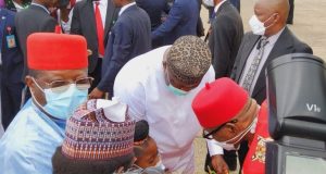 Buhari arrives Ebonyi on two-day working visit, commissions projects