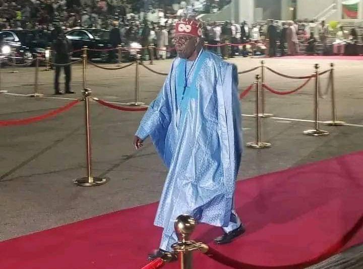 2023: Tinubu arrives Abeokuta for meeting with Obasanjo [VIDEO]