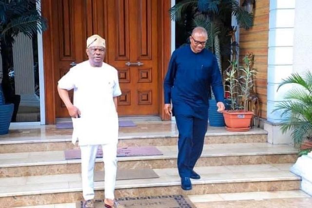 JUST IN: Peter Obi visits Wike (Photos)