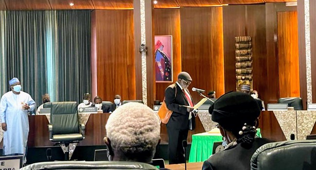 JUST IN: Buhari asks senate to confirm Ariwoola as substantive CJN
