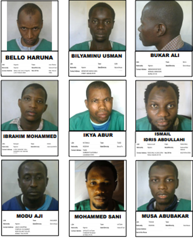 PHOTOS: FG discloses identities of terrorists who escaped from Kuje prison
