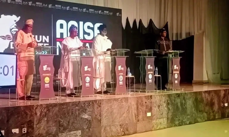 Osun 2022: Adeleke missing as Oyetola, Ogunbiyi others face off in debate