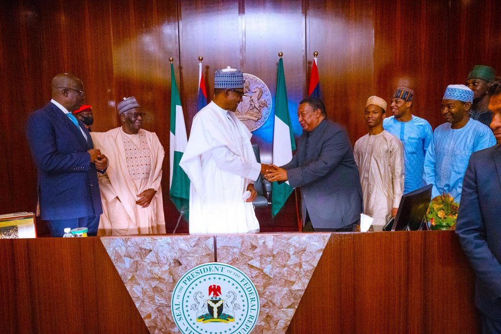 PHOTOS: Buhari receives outgoing OPEC sec-gen, Mohammed Barkindo