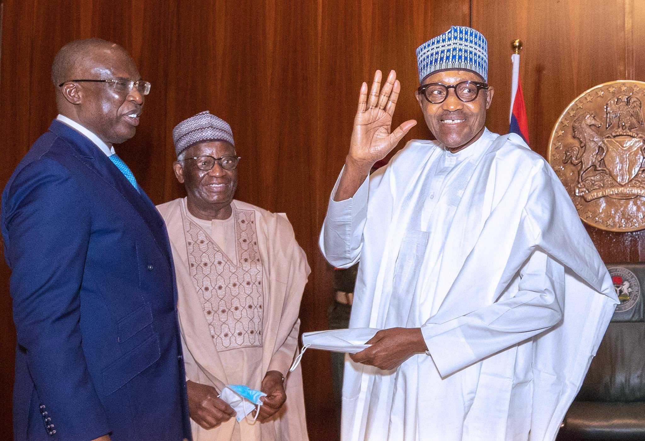 PHOTOS: Buhari receives outgoing OPEC sec-gen, Mohammed Barkindo