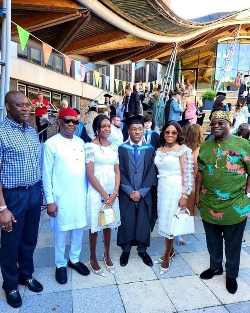 PHOTOS: Ikpeazu, Makinde in UK as Wike’s son graduates from varsity