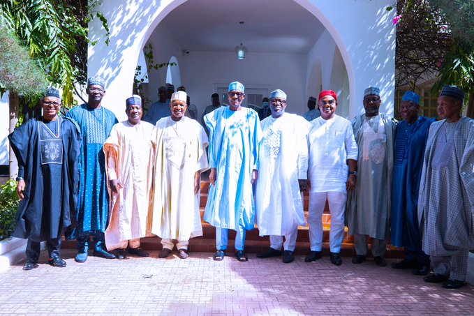APC govs visit Buhari, say express support for Tinubu’s choice of Shettima as running mate