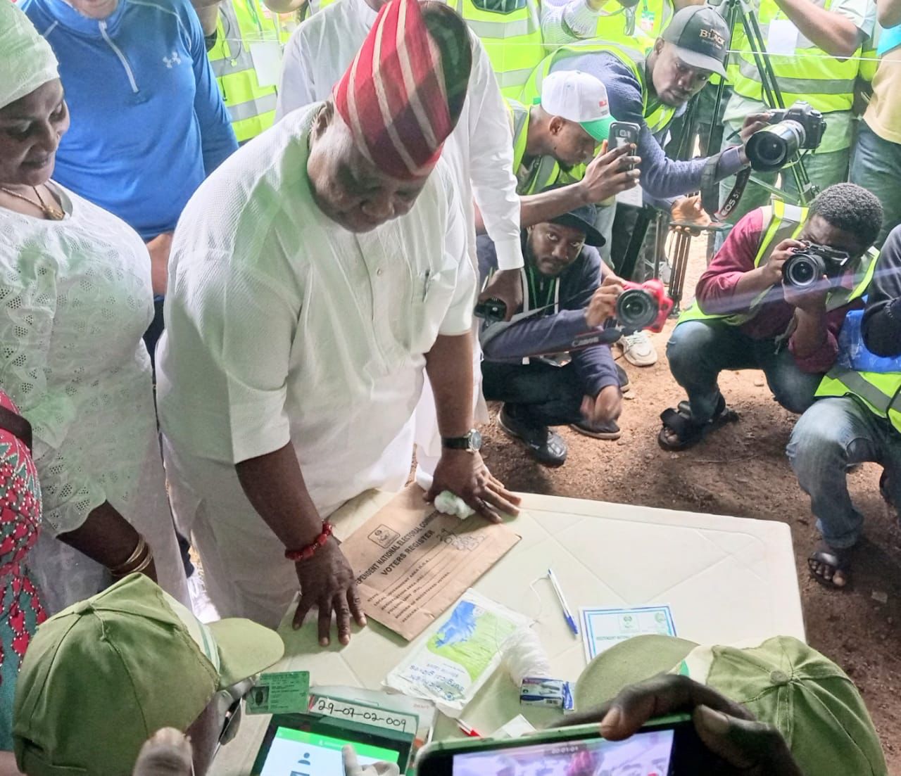 Osun Guber: PDP candidate, Senator Adeleke casts vote in Ede