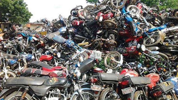 Lagos govt crushes 1,500 seized motorcycles