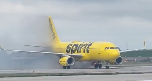 VIDEO: Tragedy averted as plane catches fire in US
