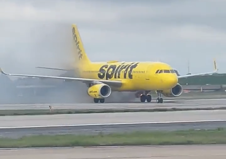 VIDEO: Tragedy averted as plane catches fire in US