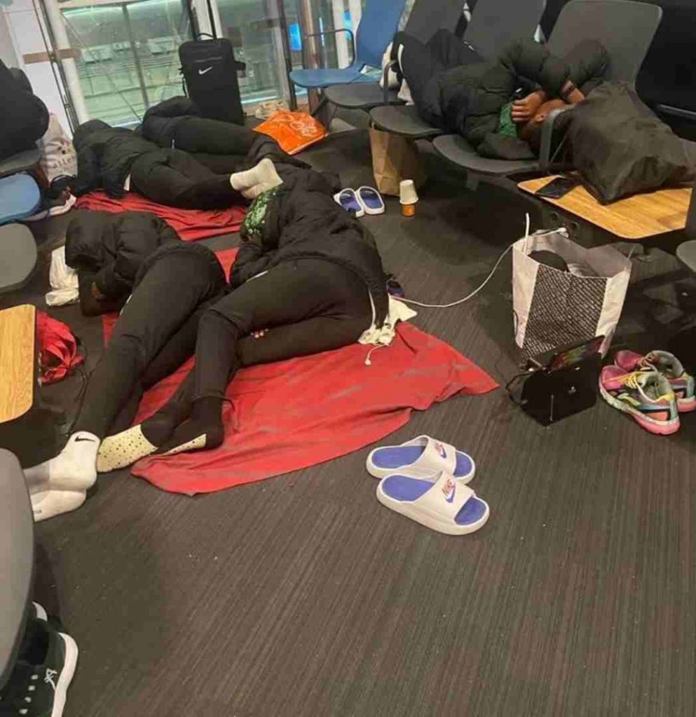 PHOTOS: Super Falconets stranded at Turkish Airport after World Cup exit