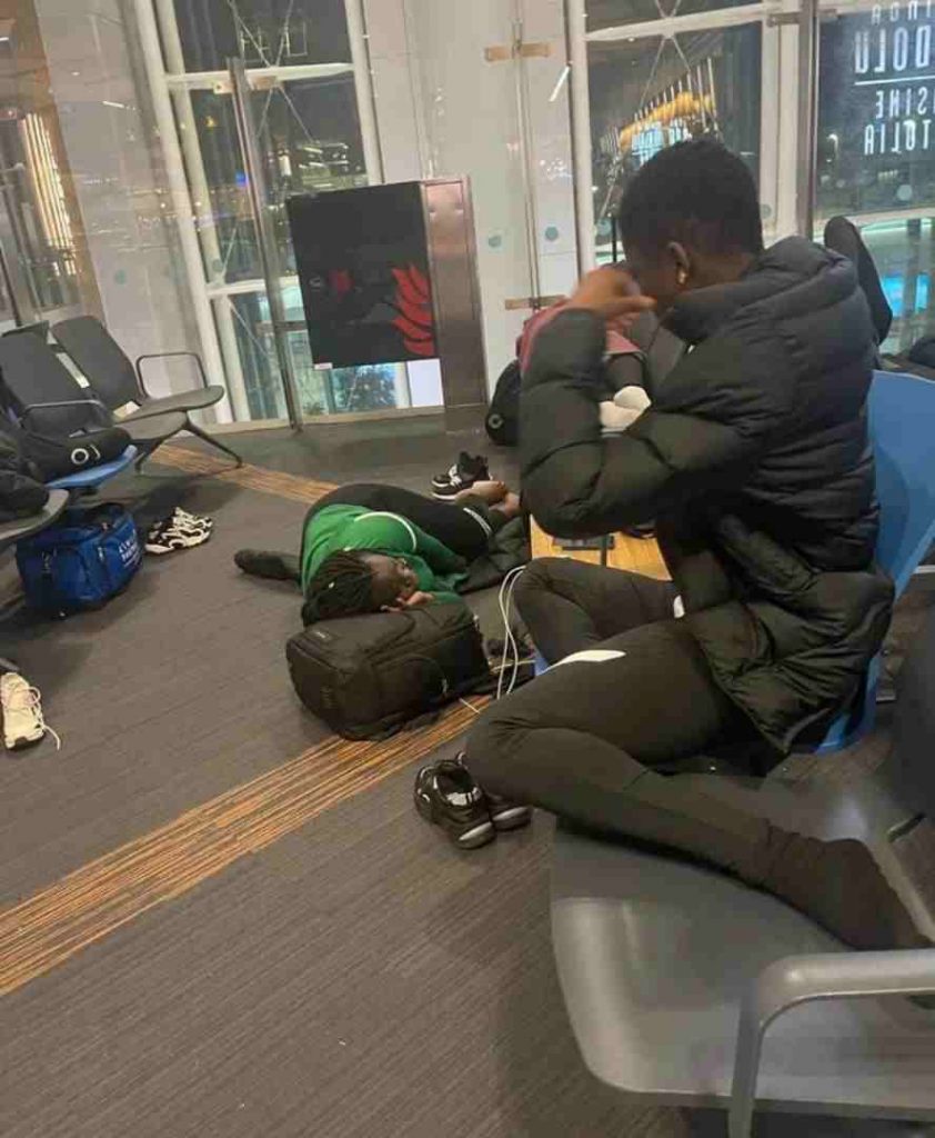 PHOTOS: Super Falconets stranded at Turkish Airport after World Cup exit 