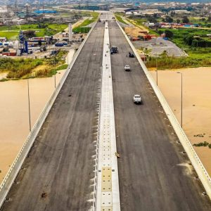 The 2nd Niger Bridge almost completed with light poles and asphalt