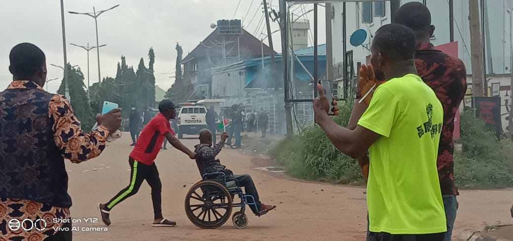 Police tear gas Peter Obi's supporters in Ebonyi