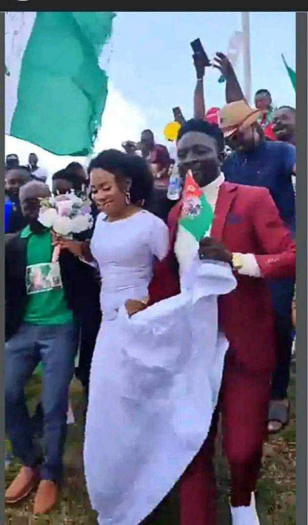 Peter Obi hails newly-wed couple who joined #Obidient rally in Abuja
