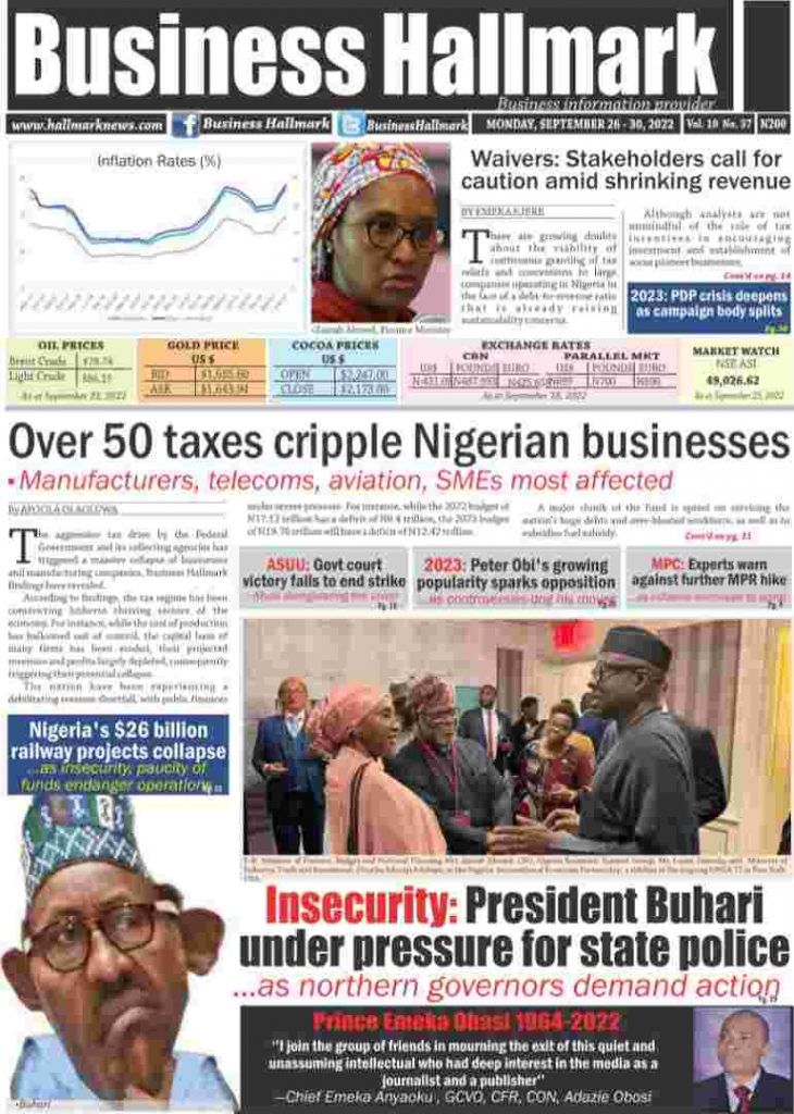 Stories in today's edition of Business Hallmark 