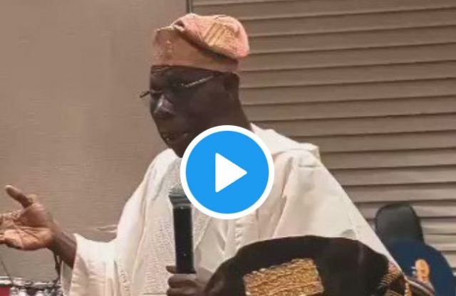 Obasanjo places Obi on his seat, declares, 'my job is done' [VIDEO]