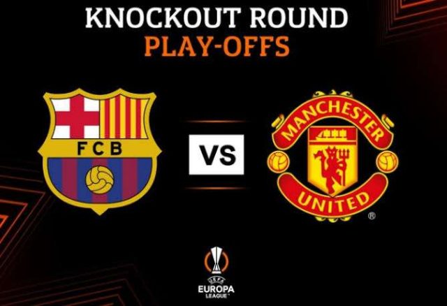 Manchester United face Barcelona in Europa League playoff