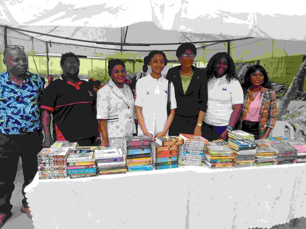 Kamsi Obasi’s foundation, Future Redefined donates books to Barrel Senior Secondary School students