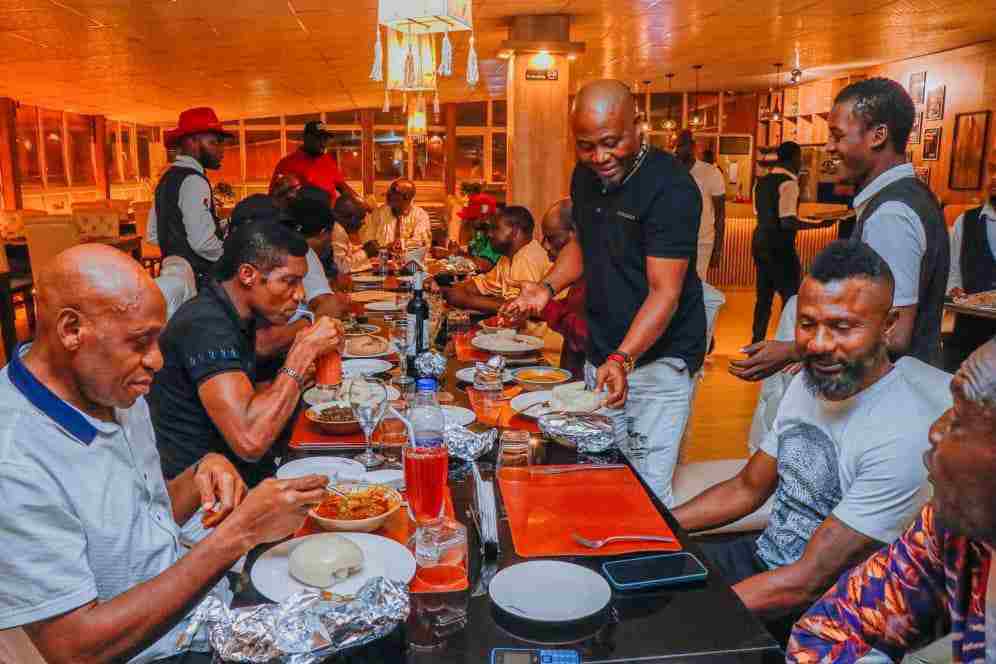 Former Super Eagles players storm Kano for Tinubu's mega campaign rally
