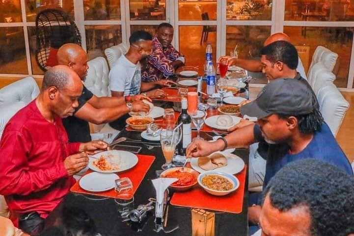 Former Super Eagles players storm Kano for Tinubu's mega campaign rally