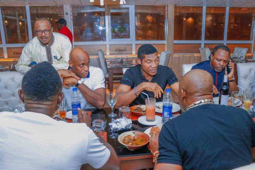 Former Super Eagles players storm Kano for Tinubu's mega campaign rally