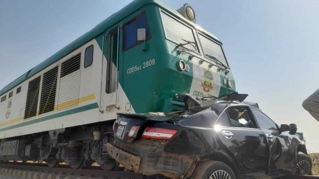 Train crushes woman in her car in Abuja