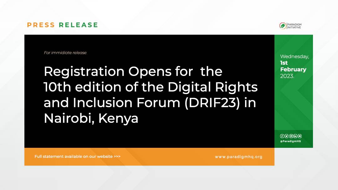Registration for 10th edition of Digital Rights and Inclusion Forum in Nairobi begins