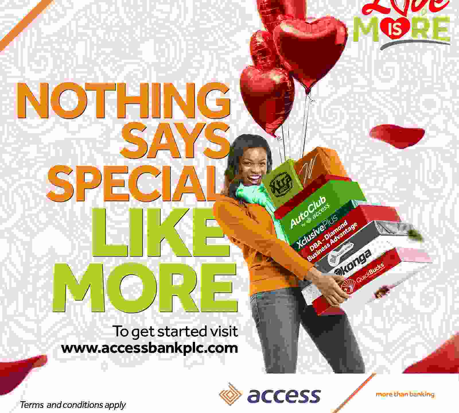 Access Bank unveils 'Love is More' campaign for Valentine season to celebrate customers