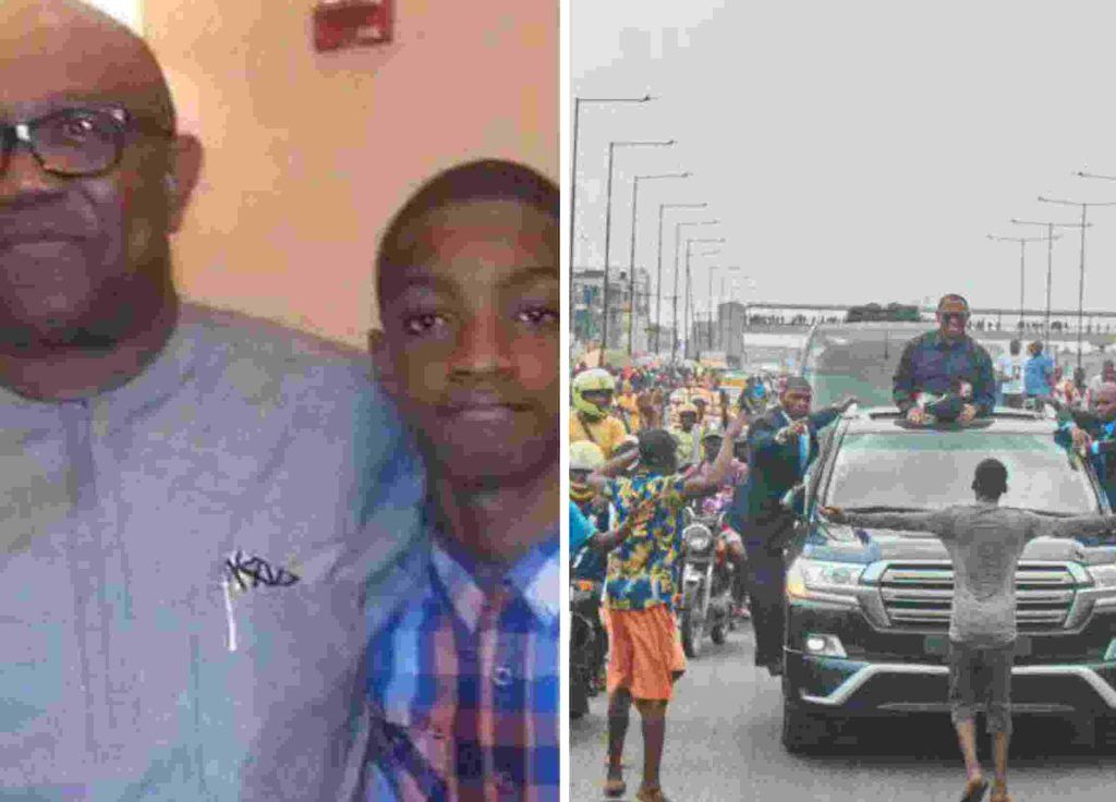 Peter Obi meets teenager who stood in front of his convoy in Lagos
