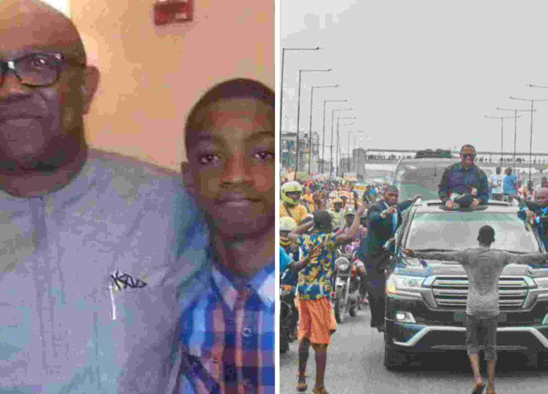 Peter Obi meets teenager who stood in front of his convoy in Lagos