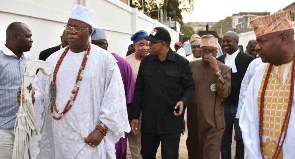 Peter Obi visits Gani Adams in Lagos [PHOTOS]